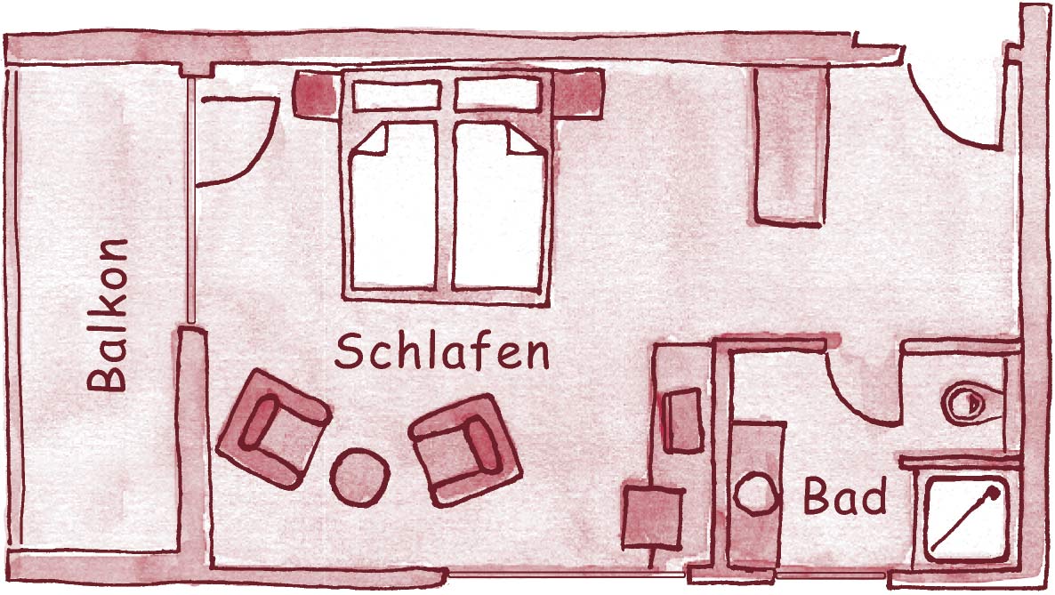 Grundriss Doppelzimmer Comfort