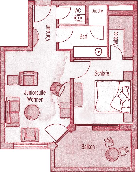 Grundriss Suite